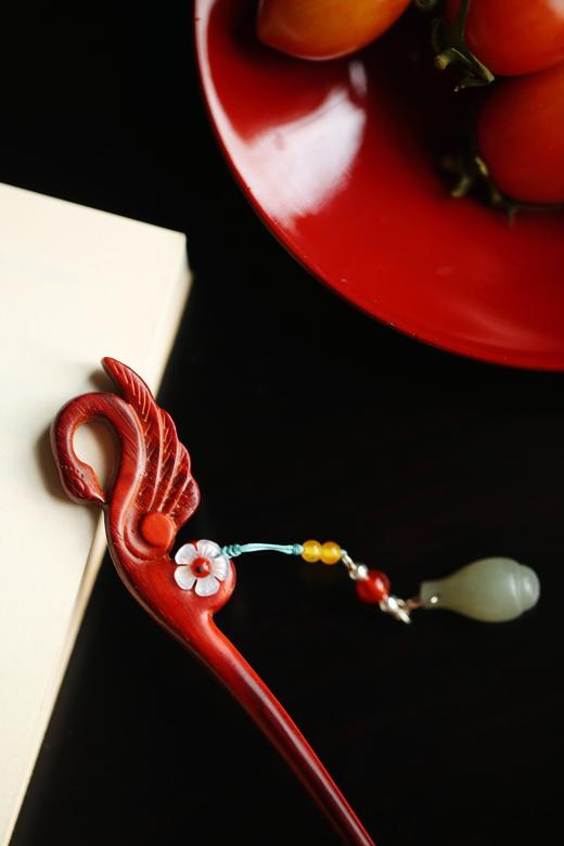 天鹅°小叶紫檀发簪 商品图3