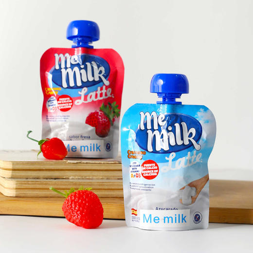 【新品限时购】Memilk配制型含乳饮料(原味/草莓味）90g  025792/025793 儿童营养早餐奶即饮饮品 商品图0
