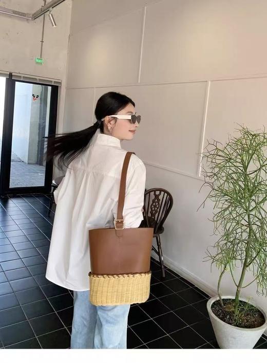 推荐！【自营】飘带～韩系高级感简约白色圆领衬衫女2026春季新款百搭衬衣-喜出 商品图2