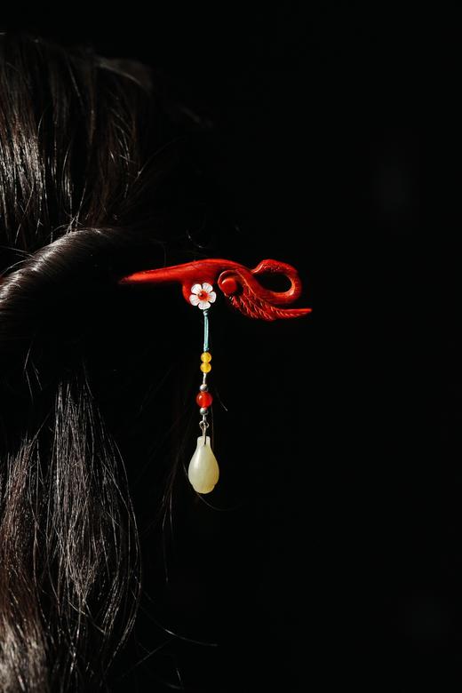 天鹅°小叶紫檀发簪 商品图4