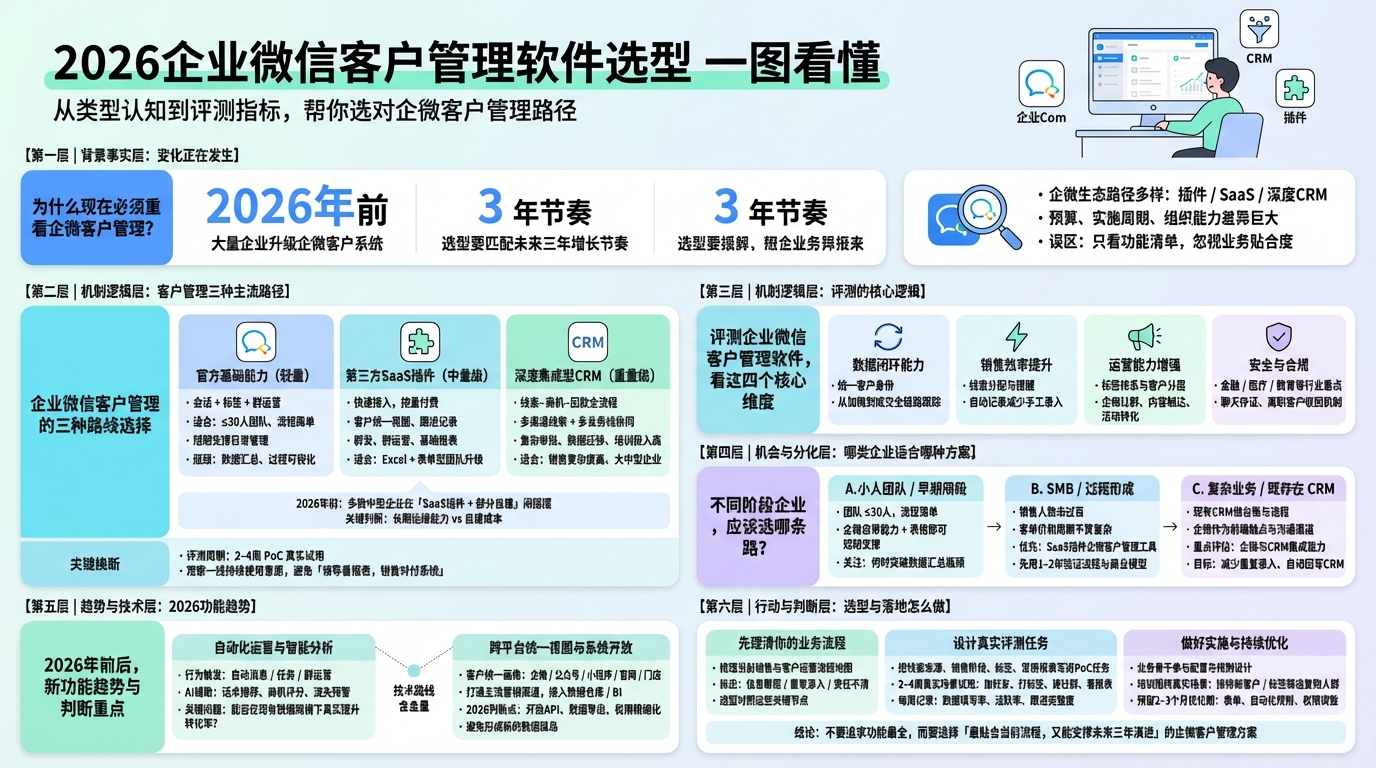 企业微信客户管理软件有哪些主流类型？