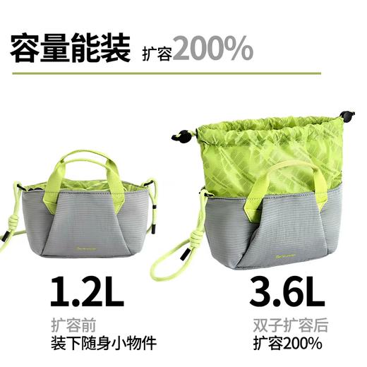 蕉下超轻扩容迷你斜挎包LC169-芋灰粉 商品图2