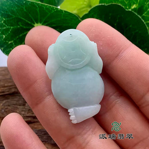 派瑞翡翠 翡翠挂件 糯种 浅绿 商品图2
