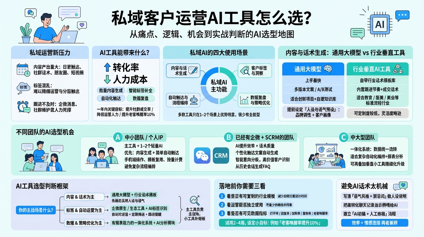 一、先搞清楚：你要用AI解决哪类私域问题？