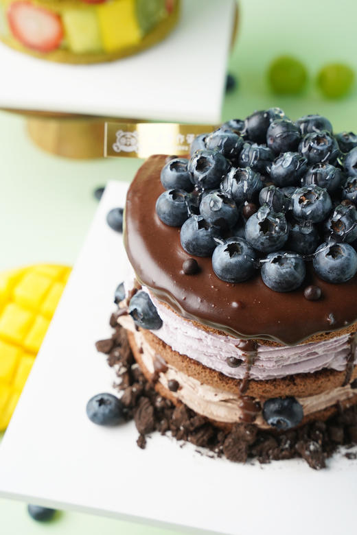 蓝莓黑巧裸蛋糕（双重奶油口味） 商品图2