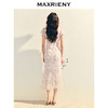 玛克门店发货：MAXRIENY中式绣花印花收腰连衣裙25夏款修身长裙改良旗袍裙领证裙(货号:MS86DR005) 商品缩略图3