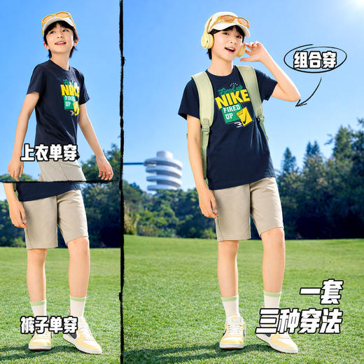 NIKE 3BRAND 夏 大童小童 短袖T/短裤 RWB-KS-1901 商品图6