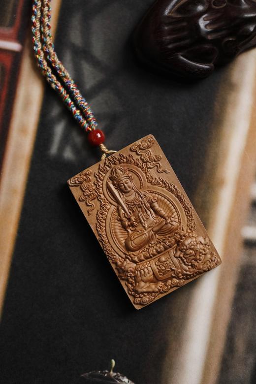 普贤菩萨/文殊菩萨°老山檀香吊坠挂件 商品图8