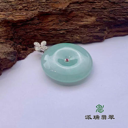 派瑞翡翠 18k金翡翠频繁空 糯种 浅绿 商品图3