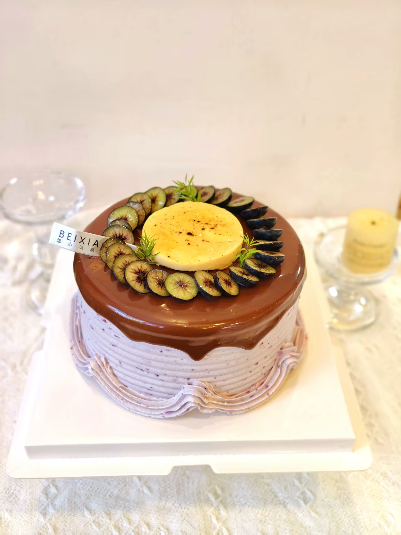 烤布蕾巧克力蓝莓