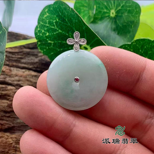 派瑞翡翠 18k金翡翠频繁空 糯种 浅绿 商品图1