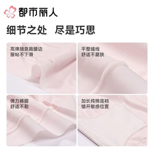 都市丽人内裤红品女士内裤雅代尔内裤宽版包覆内裤一条LKC4B201 商品图4