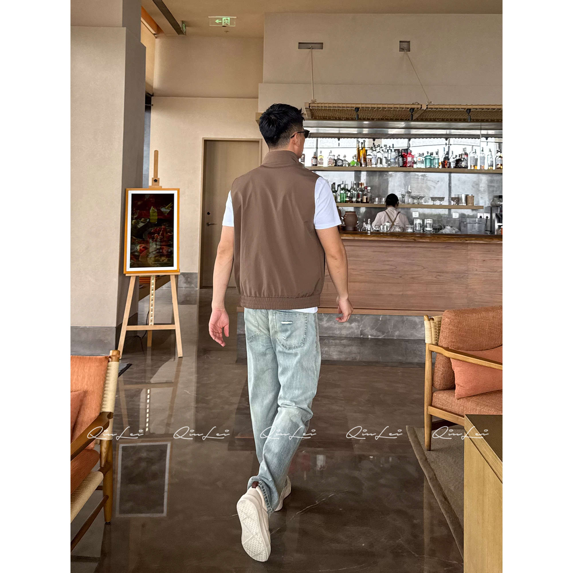 男装「多元素 口袋」老花质感设计内衬马甲LL-LMJ6301 O3商品图4