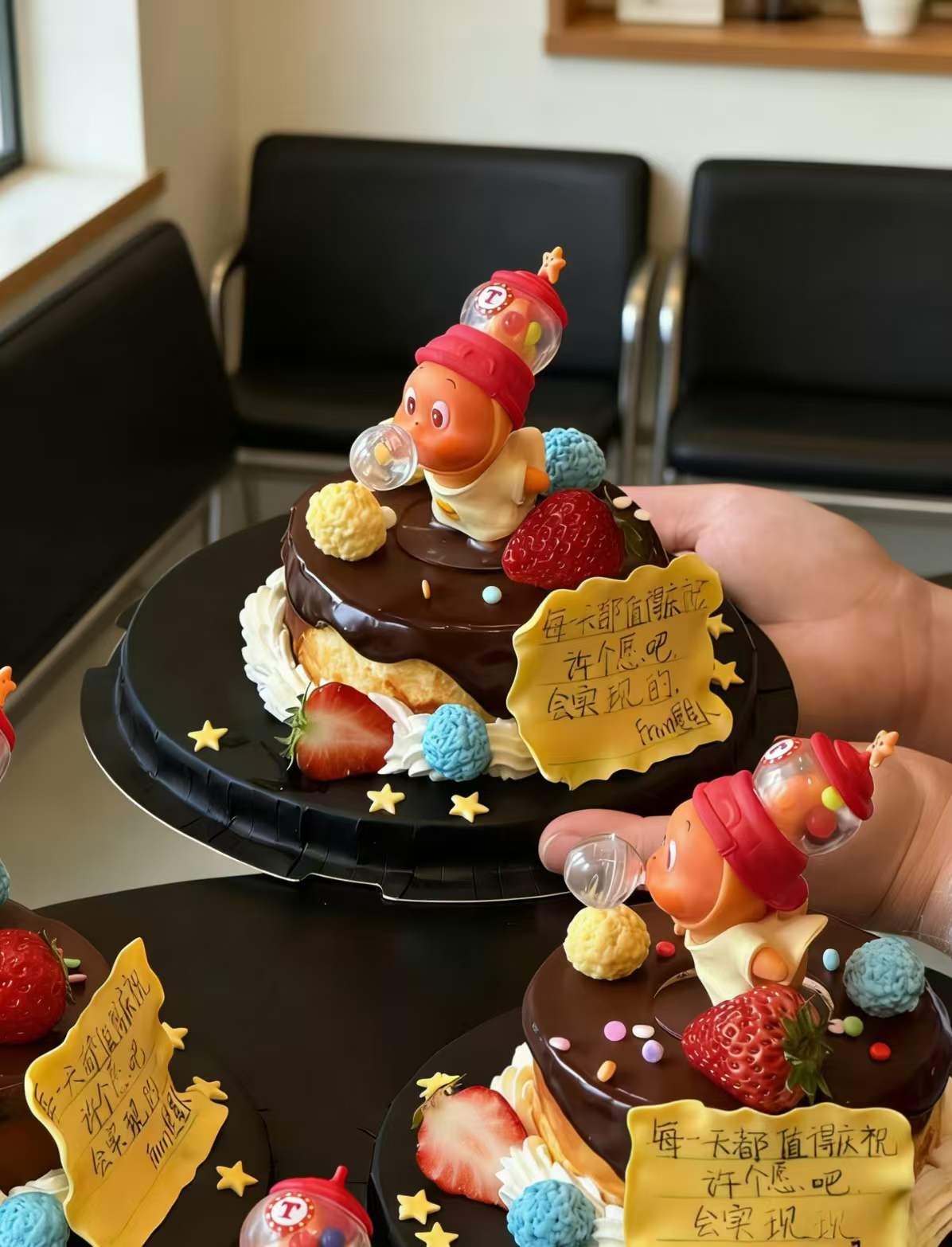 4寸星星人许愿巴斯克蛋糕