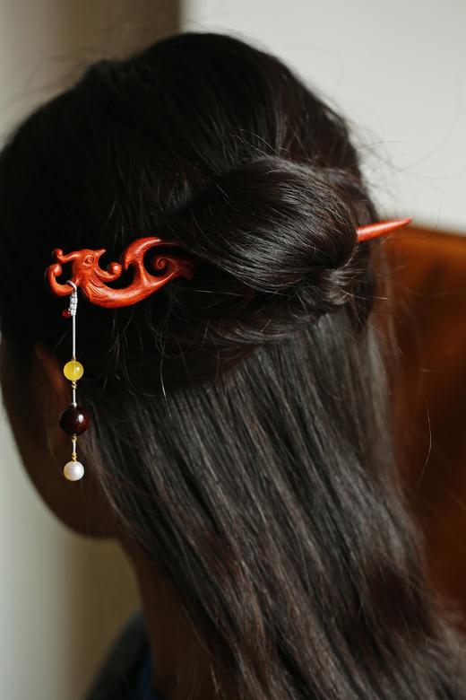 凤兮°小叶紫檀发簪 商品图7