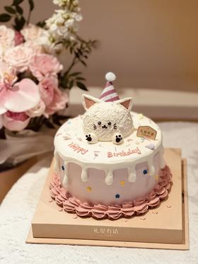 粉色猫咪蛋糕