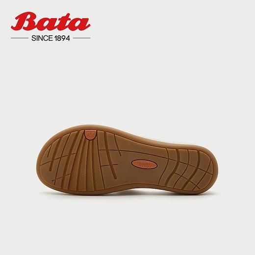 Bata 新款居家外穿舒适软底羊皮拖鞋一字拖 AVX12【男服】【广百北京路店】 商品图2