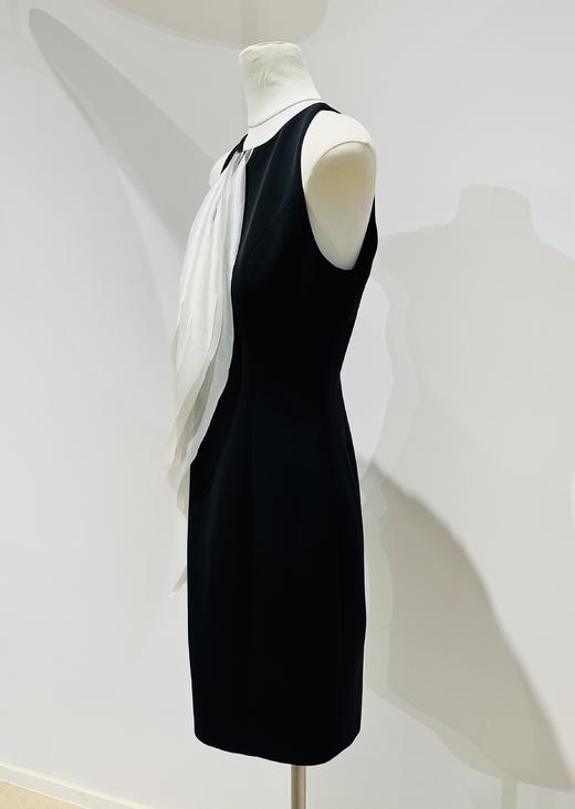 【夜之海浪】圆弧薄纱层叠拼接设计修身连衣裙 商品图2