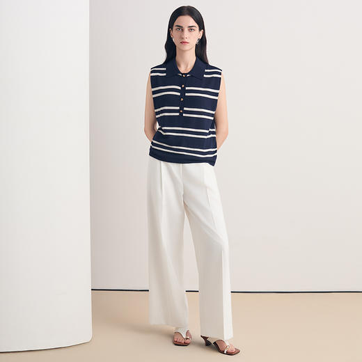 EITIE爱特爱时尚舒适修身百搭无袖针织上衣2026夏新款8601305 商品图2