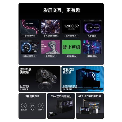 漫步者花再 NEW CYBER 海景房蓝牙音箱 歌词桌搭高音质无线音响花再新款 商品图2