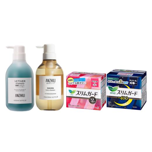 安芝莉洗发水沐浴露+花王S系列卫生巾 商品图0