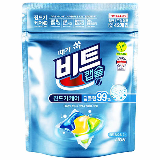 必特洗衣凝珠除螨强效42粒비트 캡슐세제 진드기케어 딥클린 商品图0