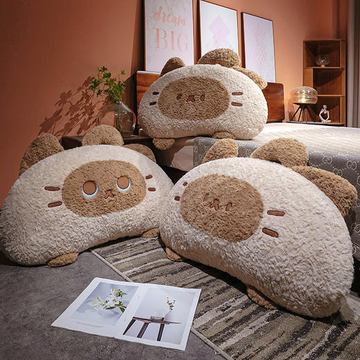 自然醒歪耳暹罗猫月牙床头靠枕QYL 商品图7