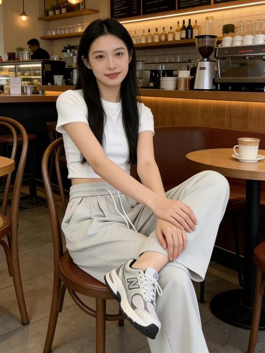 【自营】2609 韩系百搭不挑人压皱面料松紧腰休闲裤-喜出 商品图7