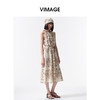 VIMAGE纬漫纪挂脖露肩显瘦度假风休闲印花无袖连衣裙2026夏季新款V2507211 商品缩略图2