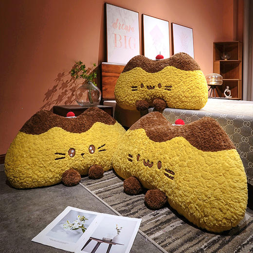 自然醒月牙布丁猫刷花大靠背QYL 商品图12