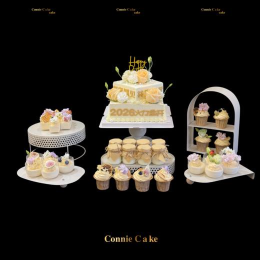 香槟色鲜花商务甜品台 商品图0