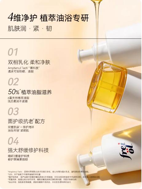 【新品】freiol福来香氛沐浴油甜扁桃沐浴露乳保湿留香干皮修护 商品图1