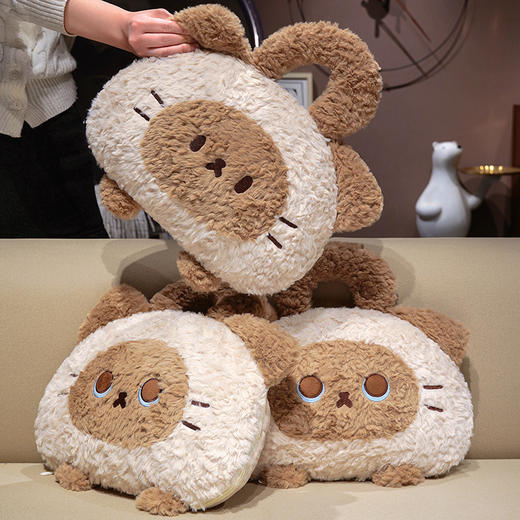 自然醒歪耳暹罗猫手提式抱枕被QYL 商品图14