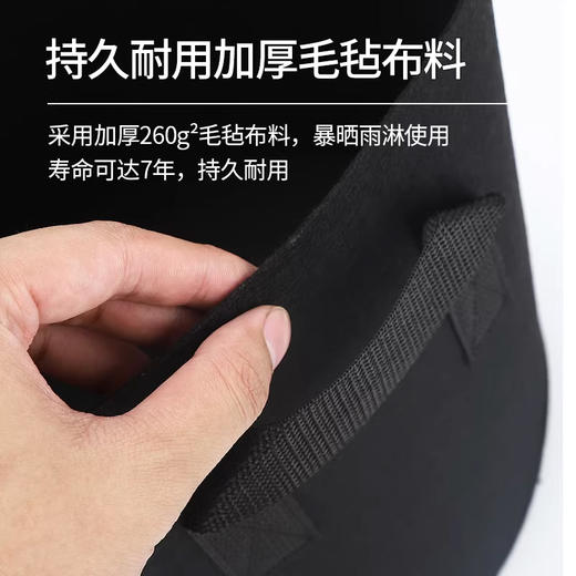 美国  黑色毛毡布种植袋 加厚育苗 蔬菜绿植种花袋 商品图5