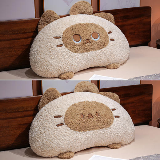 自然醒歪耳暹罗猫月牙床头靠枕QYL 商品图4