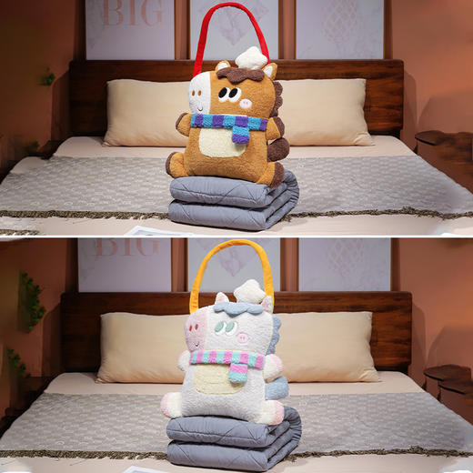 自然醒马小厨手提抱枕被QYL 商品图6