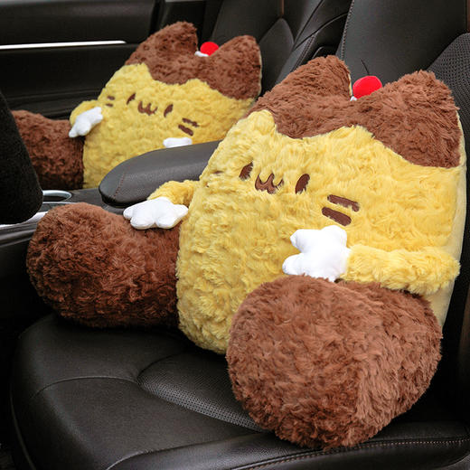 自然醒布丁猫刷花大脚拥抱式腰靠QYL 商品图7