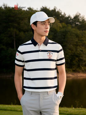 男装26春夏新品反领POLO条纹短袖2294-88019