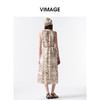 VIMAGE纬漫纪挂脖露肩显瘦度假风休闲印花无袖连衣裙2026夏季新款V2507211 商品缩略图4