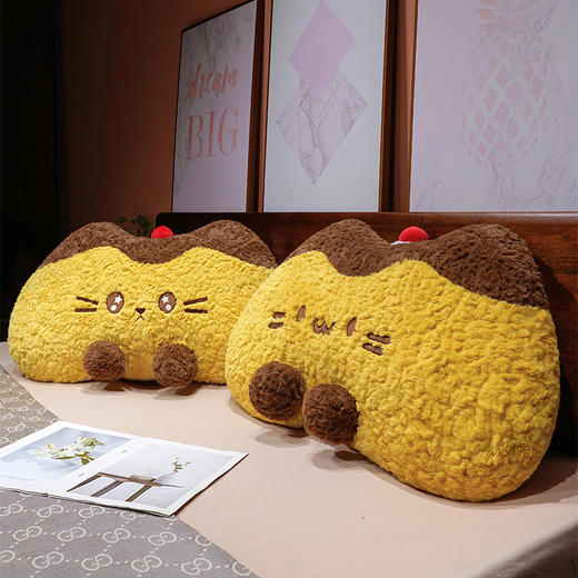 自然醒月牙布丁猫刷花大靠背QYL 商品图13