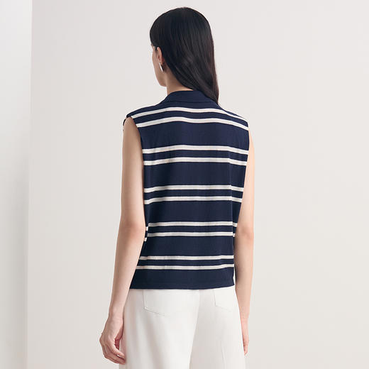 EITIE爱特爱时尚舒适修身百搭无袖针织上衣2026夏新款8601305 商品图5