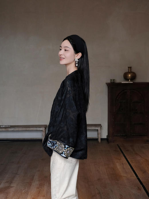 盛唐牡丹大师系列-卢梅红 |手绣西厢花罗外套 商品图5