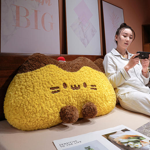 自然醒月牙布丁猫刷花大靠背QYL 商品图8