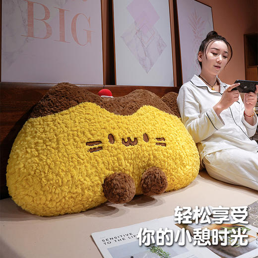 自然醒月牙布丁猫刷花大靠背QYL 商品图4