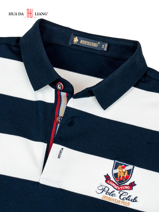 男装26春夏新品反领POLO条纹短袖2294-88008 商品图3