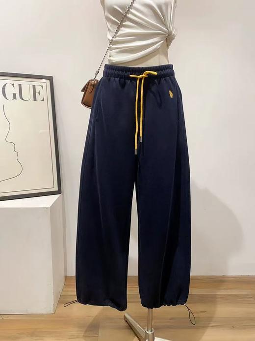 418良粉节|2026 活动爆款 【自营】6117爆款两穿休闲裤小码刺绣撞色腰绳休闲直筒裤-喜出 商品图6