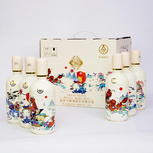 52度五粮液纳福（六瓶套酒）500ml*6 套装礼盒 商品图0