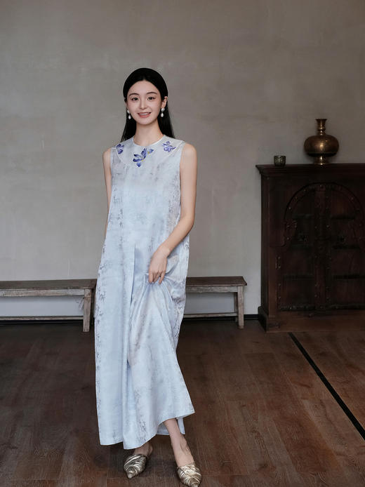 盛唐牡丹盛奢系列 | 手绣真丝女长裙 商品图5