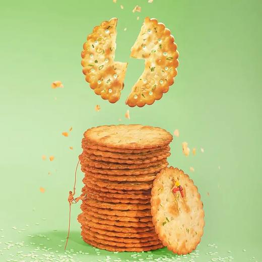 【嘉顿】香葱薄饼干 100g | 咸香薄脆·一口回香 | 宿舍解馋·加班能量 商品图5