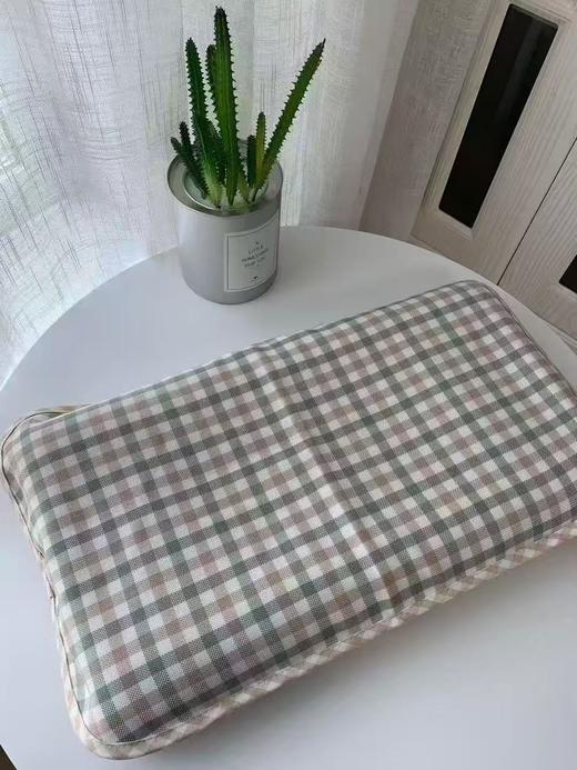 TY竹纤维格子双层复合枕皮5070 商品图0